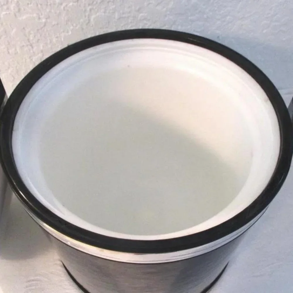 Vintage Silver & Black Faux Marble Ice Bucket